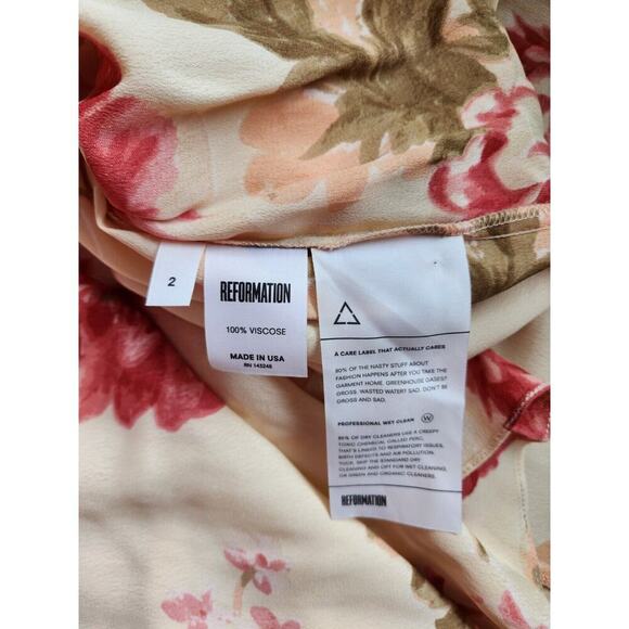 NWD Reformation Dima Maxi Dress Gown Size 2 Naples Floral #2G503 - Picture 13 of 13